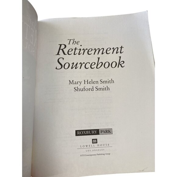 The Retirement Sourcebook By Mary Helen Smith & Shuford Smith Paperback - Picture 2 of 11